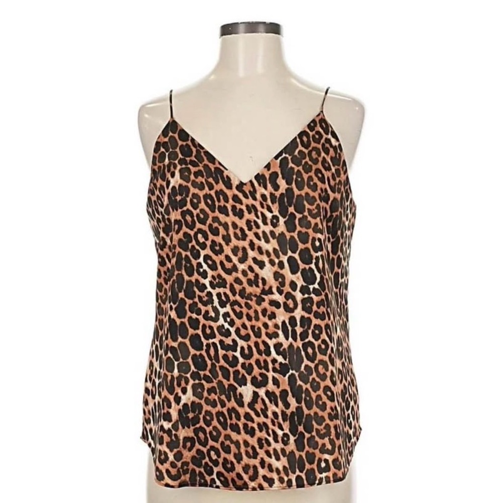 Leopard Print V-Neck Cami Top